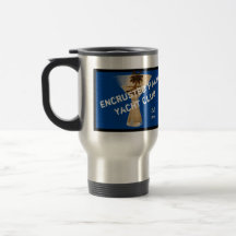 Verkrustete Palmen-Yacht-Verein-Reise-Tasse