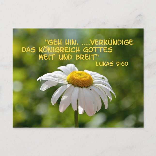 Verkündige... Postkarte (Vorderseite)