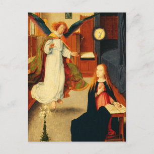 Verkündigung der Jungfrau Maria von Gerard David Postkarte