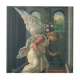 Verkündigung (Engelsdetail) von Sandro Botticelli Fliese