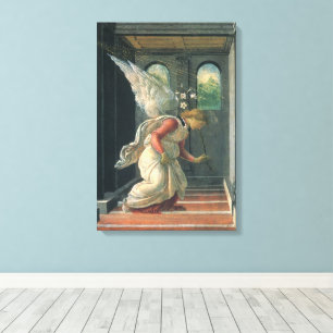 Verkündigung (Engelsdetail) von Sandro Botticelli Leinwanddruck