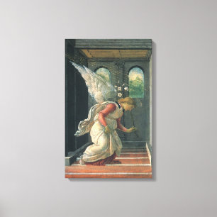 Verkündigung (Engelsdetail) von Sandro Botticelli Leinwanddruck