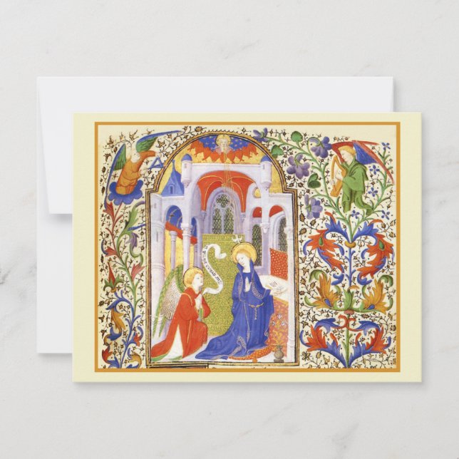 Verkündigung mittelalterliche Illumination Mitteilungskarte (Vorderseite)