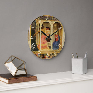Verkündigung von Fra Angelico, Renaissance-Fine-Ar Große Wanduhr