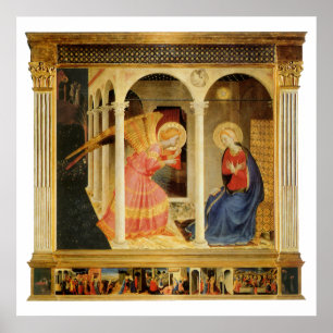 Verkündigung von Fra Angelico, Renaissance-Fine-Ar Poster