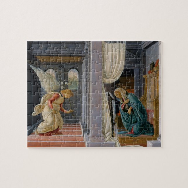 Verkündigung von Sandro Botticelli Puzzle (Horizontal)