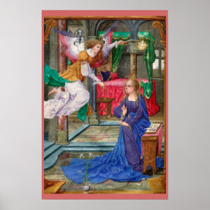 Verkündigungsengel und Maria mittelalterliche reli Poster