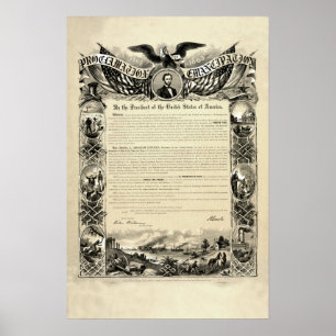 Verkündung der Emanzipation durch Abraham Lincoln Poster