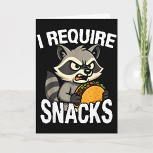 Verlange Snacks süßes Tier Meme Tee lustiger Wasch Karte