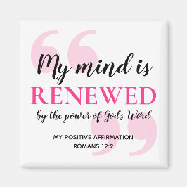 VERLÄNGERTE MIND Positive Christlich Affirmation Magnet