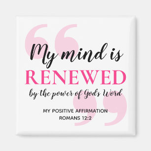 VERLÄNGERTE MIND Positive Christlich Affirmation Magnet