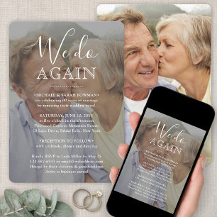 Verlängerung 2 Foto Wir machen wieder White Text H Einladung