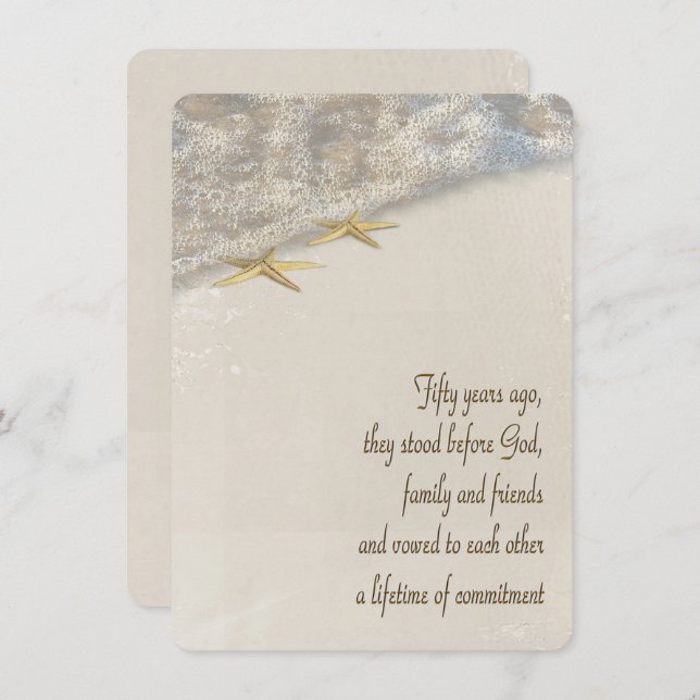 Verlängerung für 50 Jahre Einladung (Vorne/Hinten)