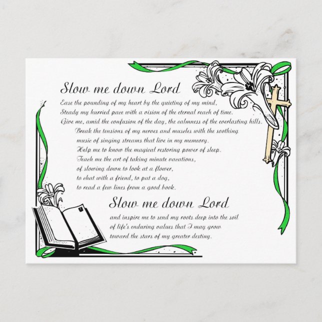 verlangsamen mich Lord Clare Postkarte (Vorderseite)