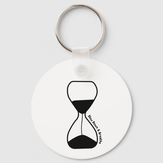 Verlangsamung und Atmen - Selbstversorgung Schlüsselanhänger (Rückseite)