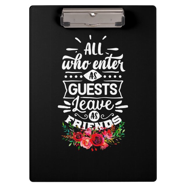 Verlass als Freunde Klemmbrett (Vorderseite)