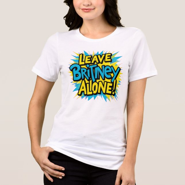 Verlass Britney allein! Tri-Blend Shirt (Vorderseite)