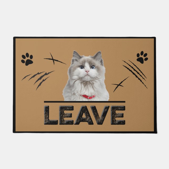 Verlass Cat Doormat, Pet Lover Geschenk, Zuhause v Fußmatte (Vorderseite)