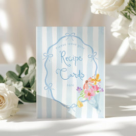 Verlass deine Rezept-Karte hier Blue Floral Market Poster