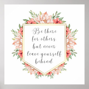 Verlass dich nie selbst zurück poster