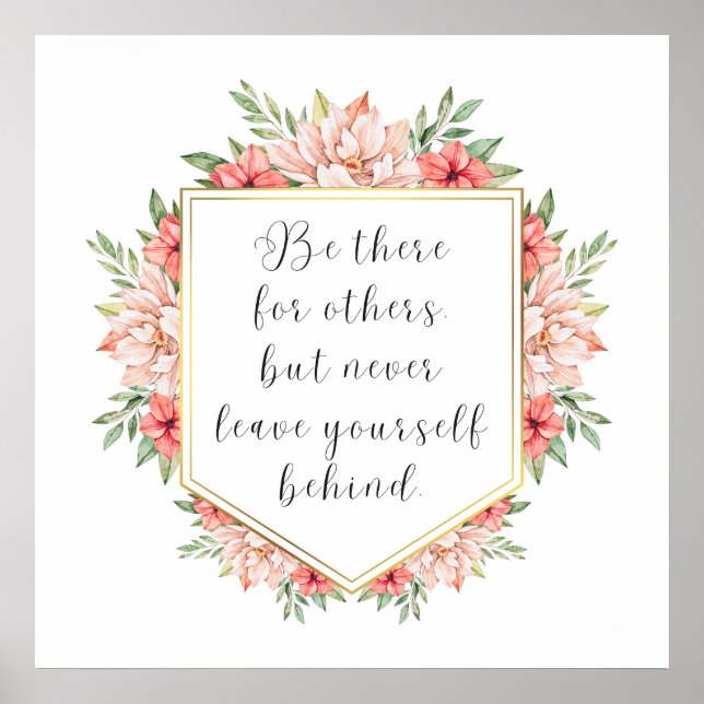 Verlass dich nie selbst zurück poster (Vorne)