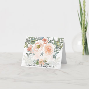 Verlass dir nie eine rosa Aquarellflora Christlich