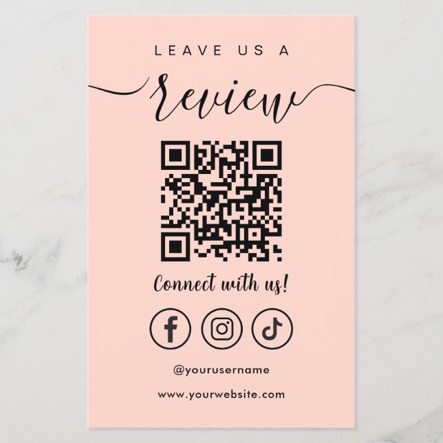 Verlass eines QR Code Social Media Logos Flyer (Vorne)