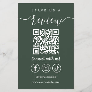Verlass eines QR Code Social Media Logos Flyer