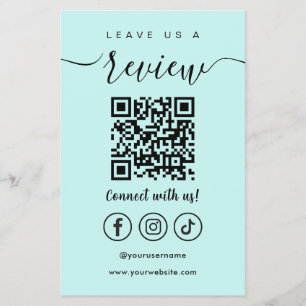 Verlass eines QR Code Social Media Logos Flyer