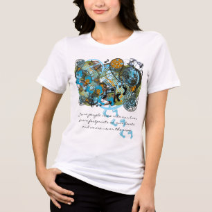 Verlass Fußspuren auf Herz, wir sind nie gleich Tri-Blend Shirt