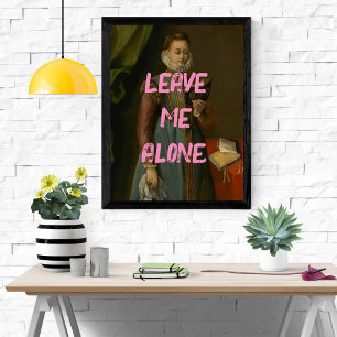 Verlass me allein Pop Art Malerei Bookish Girl Poster