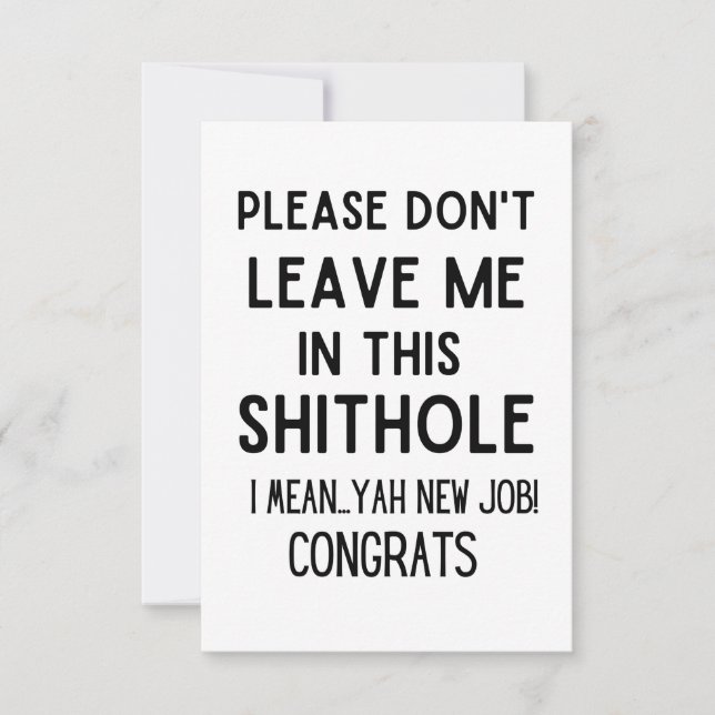 verlass mir bitte nicht... Funny Coworker verlasse Ankündigung (Vorderseite)