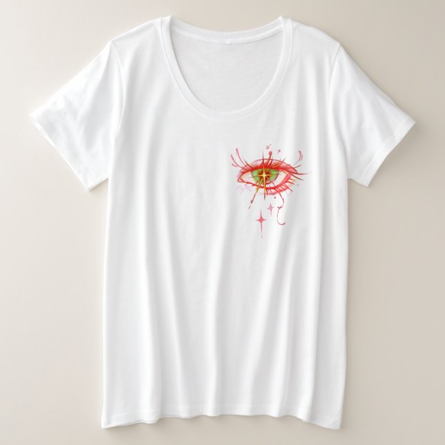 Verlass mir die Augen, wo dein Herz ist Große Größe T-Shirt (Design vorne)