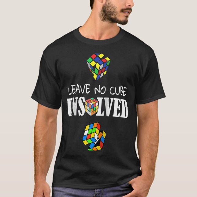 Verlass No Cube Ungelöste Speed Cubing Math Raglan T-Shirt (Vorderseite)