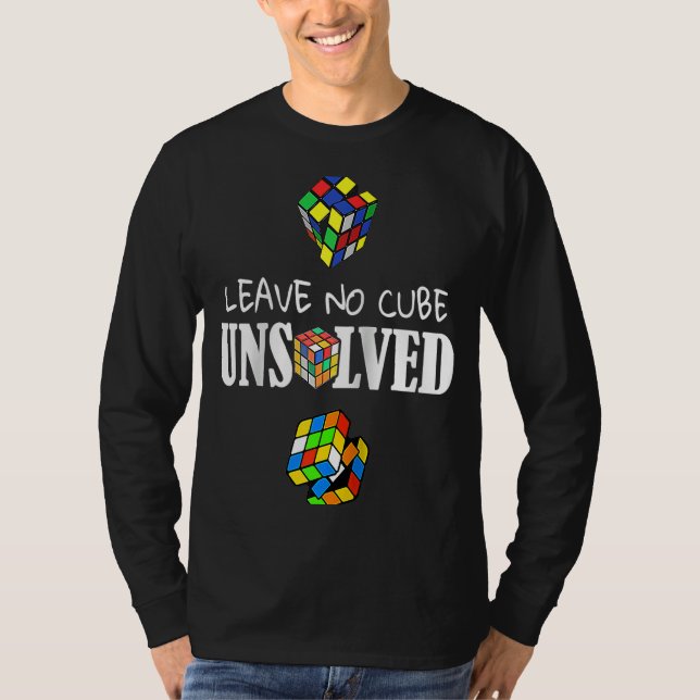 Verlass No Cube Ungelöste Speed Cubing Math Raglan T-Shirt (Vorderseite)