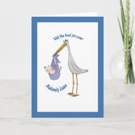 Verlass , Storch und Baby Karte