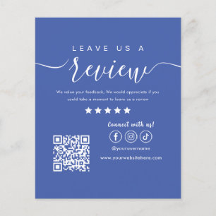 Verlass uns ein Review Social Media Logo Trendy Bl Flyer