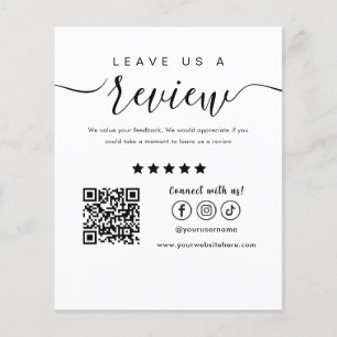 Verlass uns ein Review Social Media Logo Trendy Wh Flyer