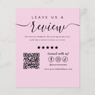 Verlass uns ein Social-Media-Logo in Trendy Pink Flyer