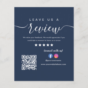 Verlass uns eine Überprüfung Facebook Instagram Na Flyer