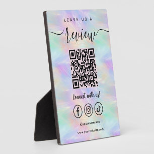 Verlass uns eine Überprüfung QR Code Iridescent Op Fotoplatte