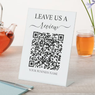 Verlass uns eine Überprüfung QR Code Shop Business Sockelschild