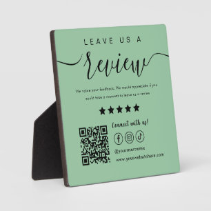 Verlass uns eine Überprüfung Social Media QR Code Fotoplatte