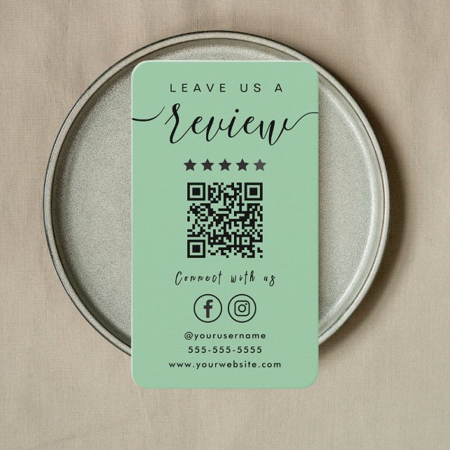 Verlass uns einen Instagram Facebook QR Code Visitenkarte (Von Creator hochgeladen)