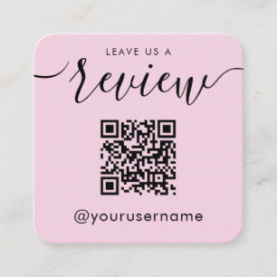 Verlass uns einen QR-Code überprüfen Pink Instagra Quadratische Visitenkarte
