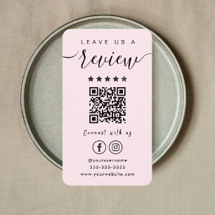 Verlass uns einen Test Instagram Facebook QR Code  Visitenkarte