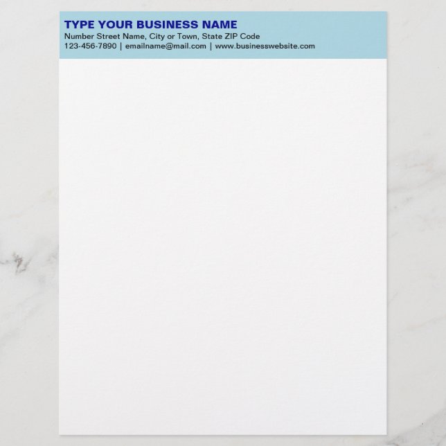 Verlassen, abgestimmte Schlichte Texte zur hellbla Briefbogen (Vorderseite)