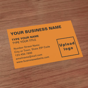 Verlassen, abgestimmte Texte Orange Color Business Visitenkarte