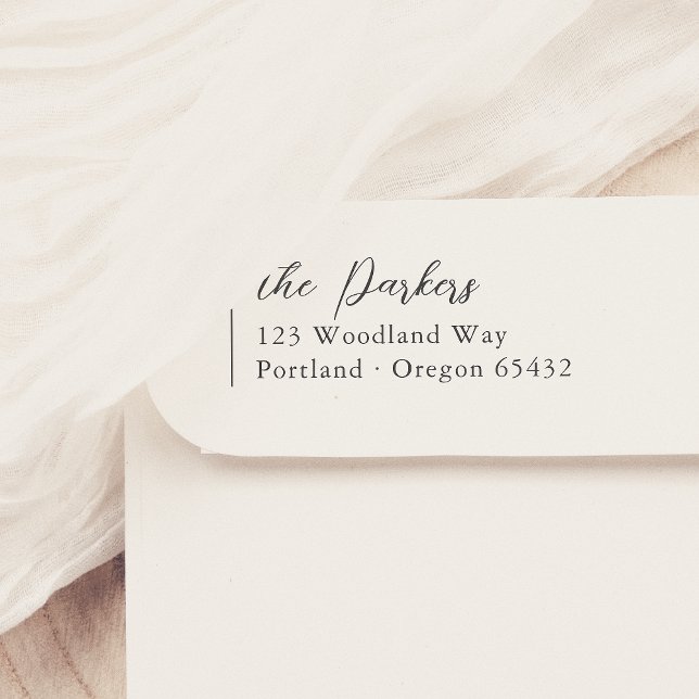 Verlassen Alignierter Skriptname und Rücksendeadre Gummistempel (Von Creator hochgeladen)