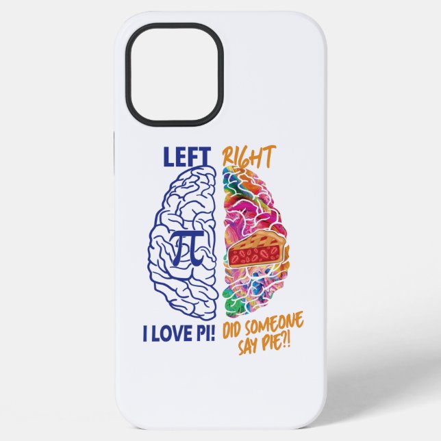 Verlassen Brain Right Brained Funny Pi iPhone Hülle (Rückseite)